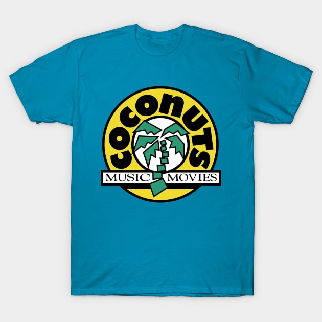 Coconuts Music & Movies Retro Store T-Shirt by carcinojen